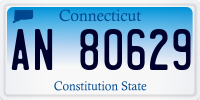 CT license plate AN80629