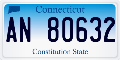 CT license plate AN80632