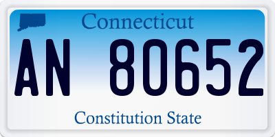 CT license plate AN80652
