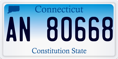 CT license plate AN80668