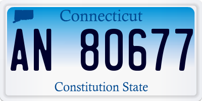CT license plate AN80677