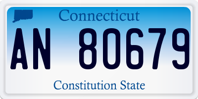 CT license plate AN80679