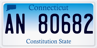 CT license plate AN80682