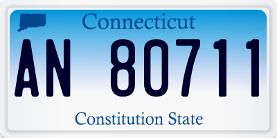 CT license plate AN80711
