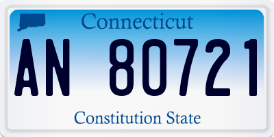 CT license plate AN80721