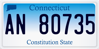 CT license plate AN80735