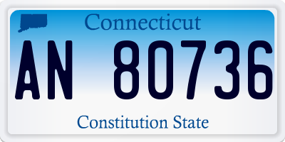 CT license plate AN80736