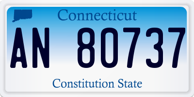 CT license plate AN80737