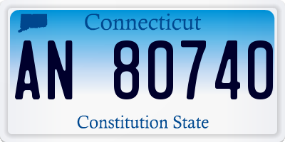 CT license plate AN80740