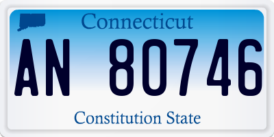 CT license plate AN80746