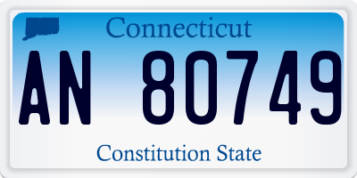 CT license plate AN80749