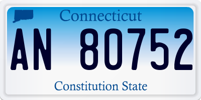 CT license plate AN80752