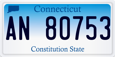 CT license plate AN80753