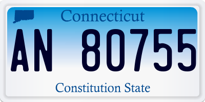 CT license plate AN80755
