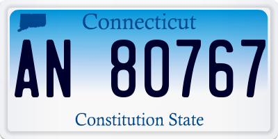 CT license plate AN80767