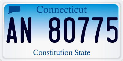 CT license plate AN80775