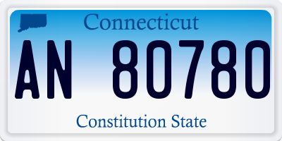 CT license plate AN80780
