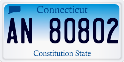 CT license plate AN80802