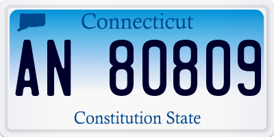 CT license plate AN80809