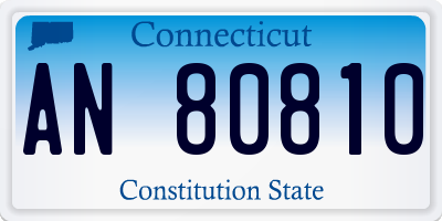 CT license plate AN80810