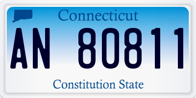 CT license plate AN80811