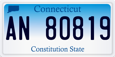 CT license plate AN80819