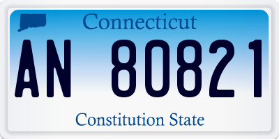 CT license plate AN80821