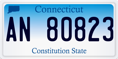 CT license plate AN80823