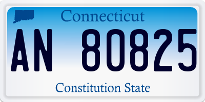CT license plate AN80825