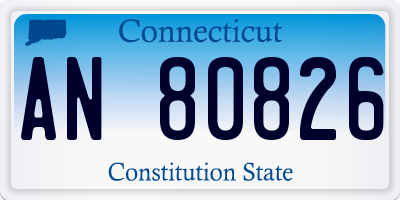 CT license plate AN80826