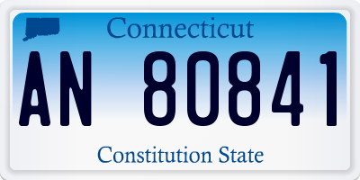 CT license plate AN80841