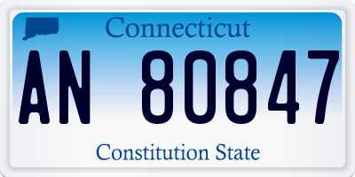CT license plate AN80847