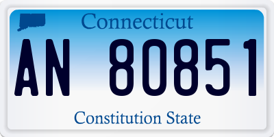 CT license plate AN80851
