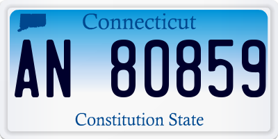 CT license plate AN80859