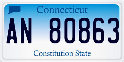 CT license plate AN80863