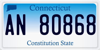 CT license plate AN80868
