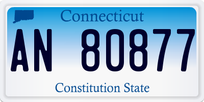 CT license plate AN80877