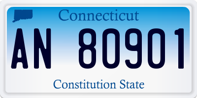 CT license plate AN80901
