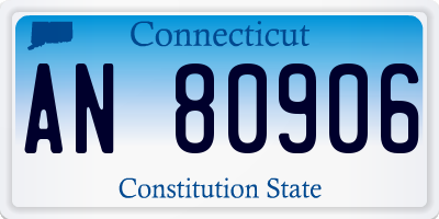 CT license plate AN80906