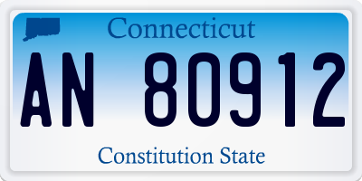 CT license plate AN80912