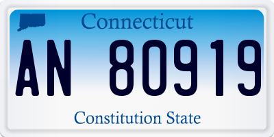 CT license plate AN80919