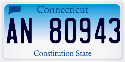 CT license plate AN80943