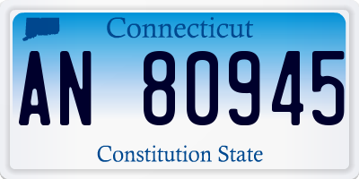 CT license plate AN80945
