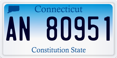 CT license plate AN80951