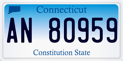 CT license plate AN80959