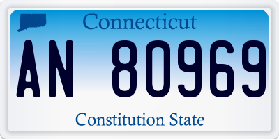 CT license plate AN80969
