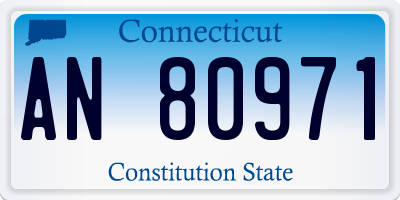 CT license plate AN80971