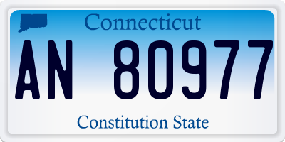 CT license plate AN80977