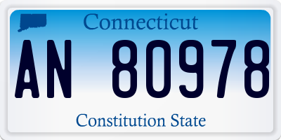 CT license plate AN80978