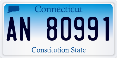 CT license plate AN80991